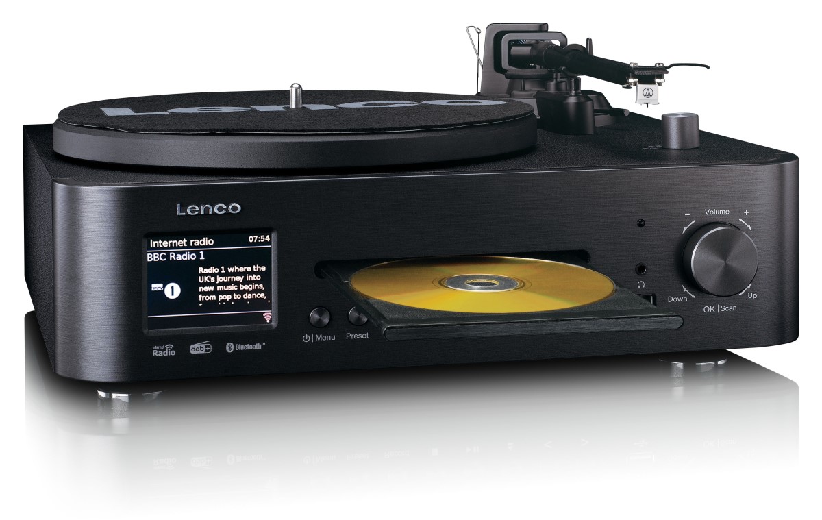 Lenco MC-760 - mikrosystém s gramofonem, CD, USB, internetové rádio, FM/DAB+ a Bluetooth (4)